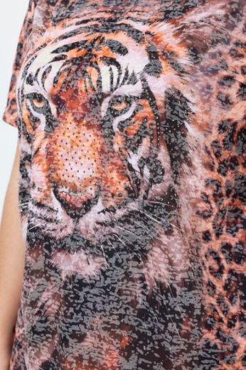 Plus size veliki brojevi Majica kratkih rukava s motivom lava za punije