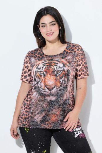 Plus size veliki brojevi Majica kratkih rukava s motivom lava za punije