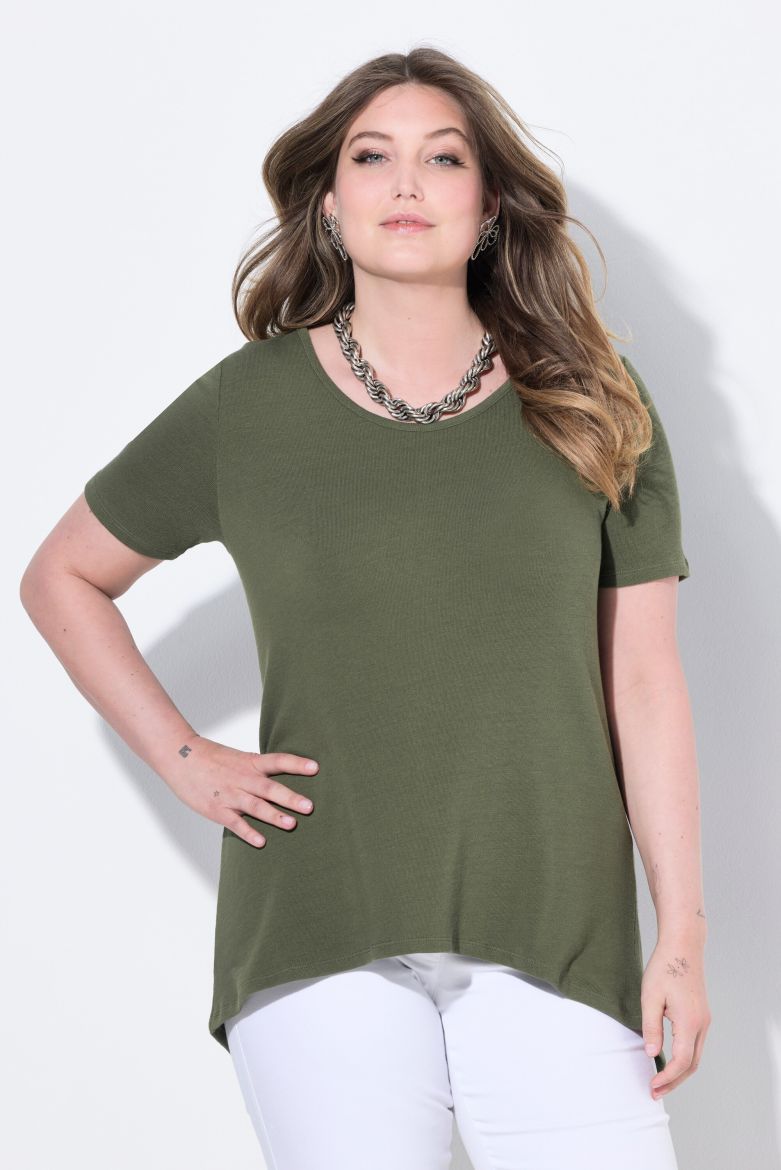 Plus size veliki brojevi Majica kratkih rukava A kroja za punije