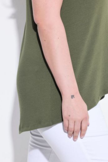 Plus size veliki brojevi Majica kratkih rukava A kroja za punije