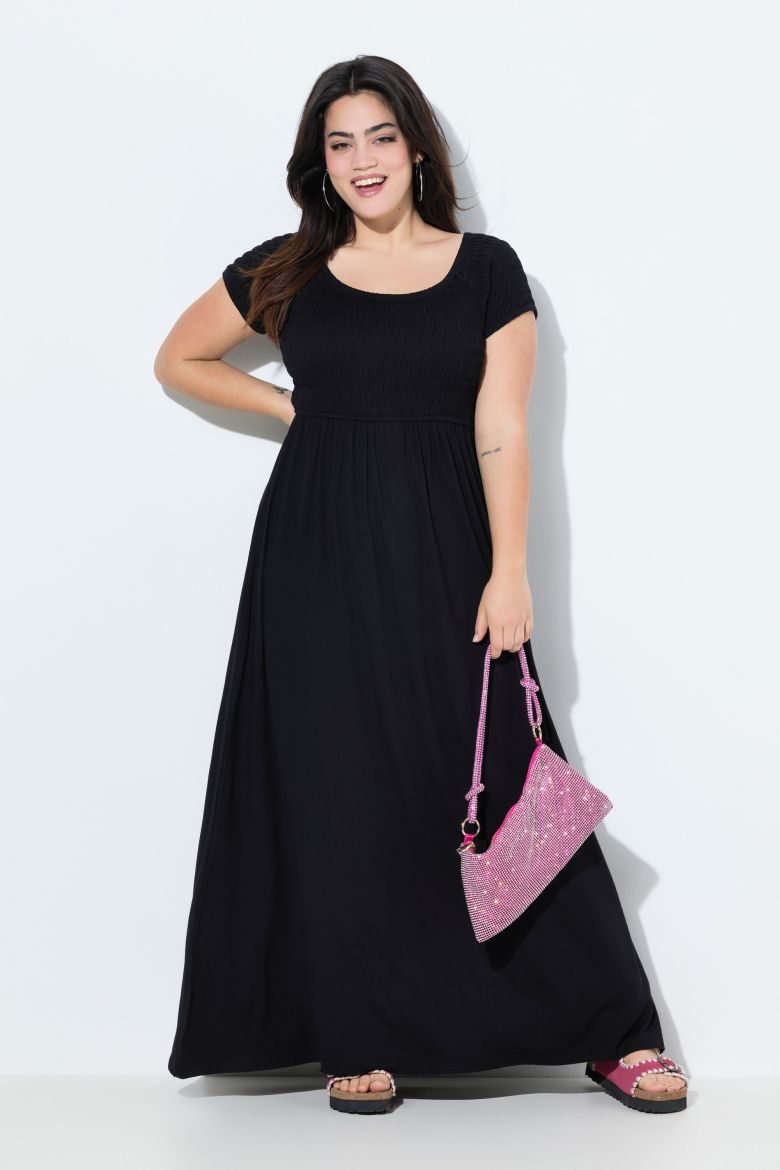 Plus size veliki brojevi Haljina maxi kratkih rukava za punije