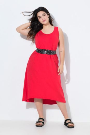 Plus size veliki brojevi Haljina midi bez rukava za punije