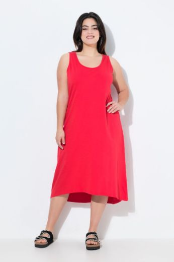 Plus size veliki brojevi Haljina midi bez rukava za punije