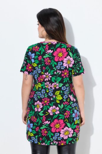 Plus size veliki brojevi Majica kratkih rukava V ovratnika za punije