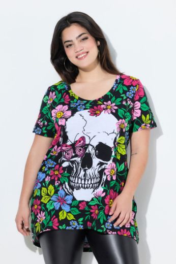 Plus size veliki brojevi Majica kratkih rukava V ovratnika za punije