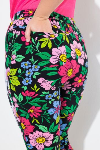 Plus size veliki brojevi Hlače elastičnog struka na vezanje za punije