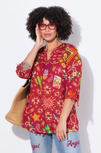 Plus size veliki brojevi Bluza 3/4 rukava A kroja za punije
