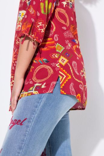 Plus size veliki brojevi Bluza 3/4 rukava A kroja za punije