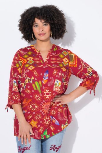 Plus size veliki brojevi Bluza 3/4 rukava A kroja za punije