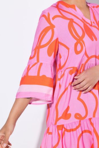 Plus size veliki brojevi Tunika 3/4 rukava na volane za punije