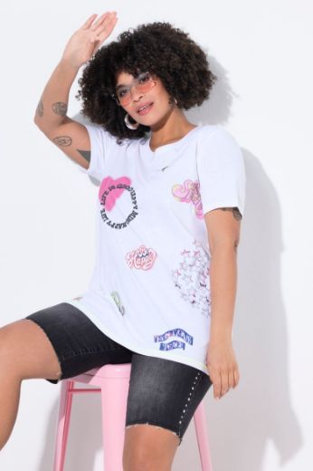 Plus size veliki brojevi Majica kratkih rukava okruglog ovratnika za punije