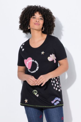 Plus size veliki brojevi Majica kratkih rukava okruglog ovratnika za punije