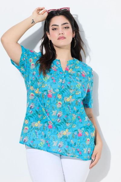 Veliki brojevi Bluza kratkih rukava A kroja moda za punije