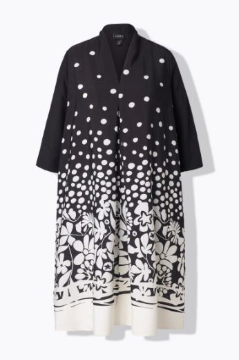 Plus size veliki brojevi Haljina midi 3/4 rukava A kroja za punije