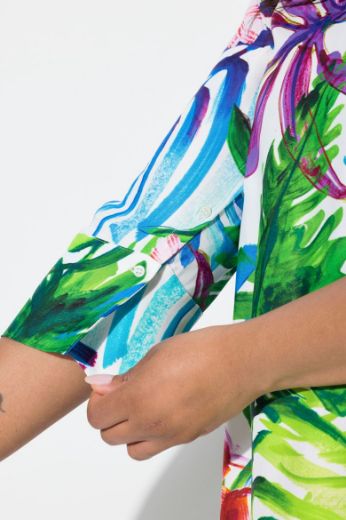Plus size veliki brojevi Haljina midi 3/4 rukava A kroja za punije