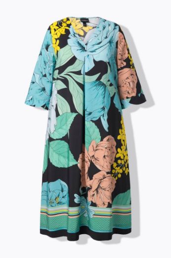 Plus size veliki brojevi Haljina midi 3/4 rukava za punije