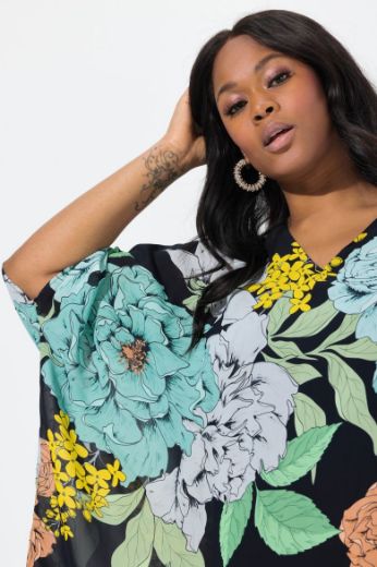 Plus size veliki brojevi Bluza 3/4 rukava V ovratnika za punije