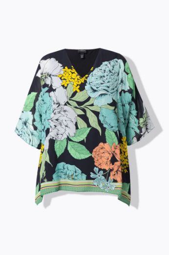 Plus size veliki brojevi Bluza 3/4 rukava V ovratnika za punije