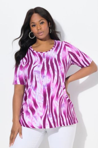 Plus size veliki brojevi Majica kratkih rukava okruglog ovratnika za punije