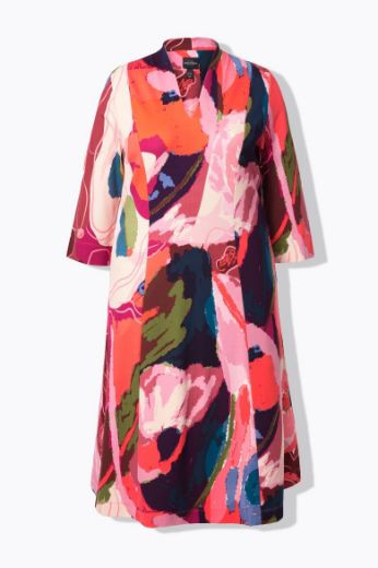 Plus size veliki brojevi Haljina midi 3/4 rukava za punije