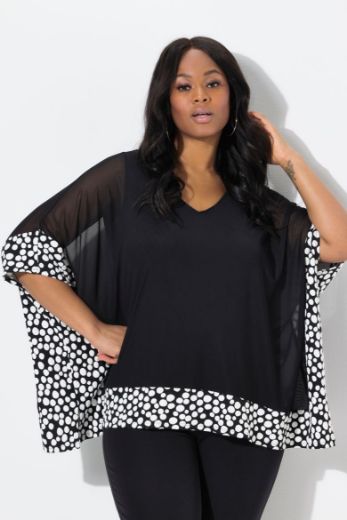 Plus size veliki brojevi Bluza od šifona šireg kroja za punije