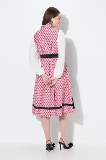 Plus size veliki brojevi Haljina dirndl V ovratnika za punije