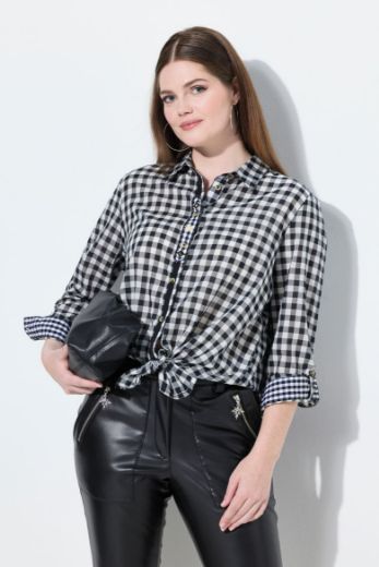 Plus size veliki brojevi Košulja dugih rukava karirana za punije