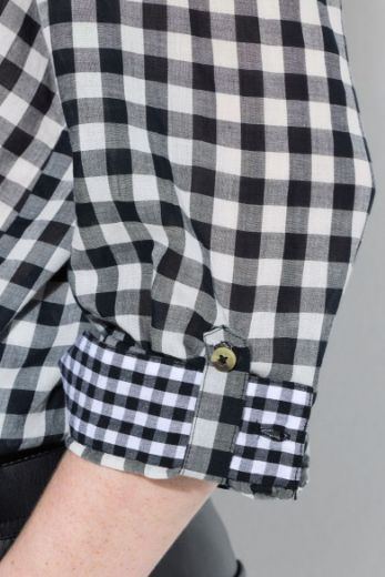 Plus size veliki brojevi Košulja dugih rukava karirana za punije