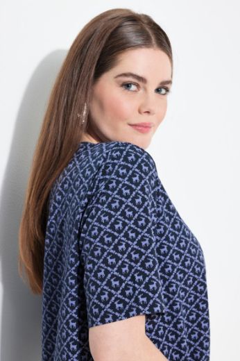 Plus size veliki brojevi Majica kratkih rukava dužeg A kroja za punije