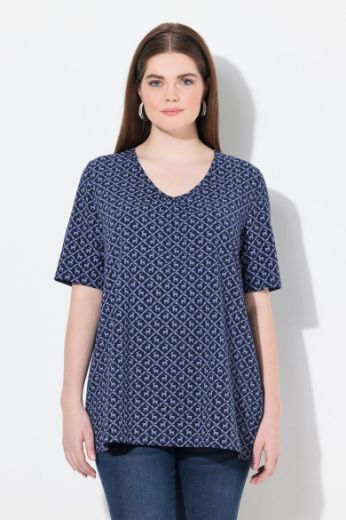 Plus size veliki brojevi Majica kratkih rukava dužeg A kroja za punije