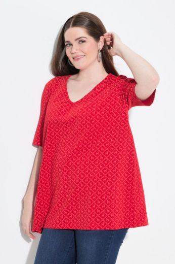 Plus size veliki brojevi Majica kratkih rukava dužeg A kroja za punije