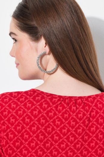 Plus size veliki brojevi Majica kratkih rukava dužeg A kroja za punije