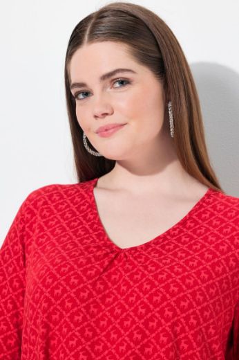 Plus size veliki brojevi Majica kratkih rukava dužeg A kroja za punije