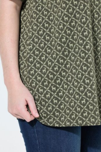 Plus size veliki brojevi Majica kratkih rukava dužeg A kroja za punije