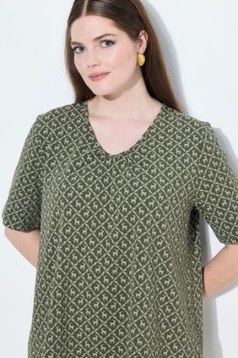 Plus size veliki brojevi Majica kratkih rukava dužeg A kroja za punije