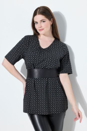 Plus size veliki brojevi Majica kratkih rukava dužeg A kroja za punije