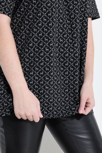 Plus size veliki brojevi Majica kratkih rukava dužeg A kroja za punije