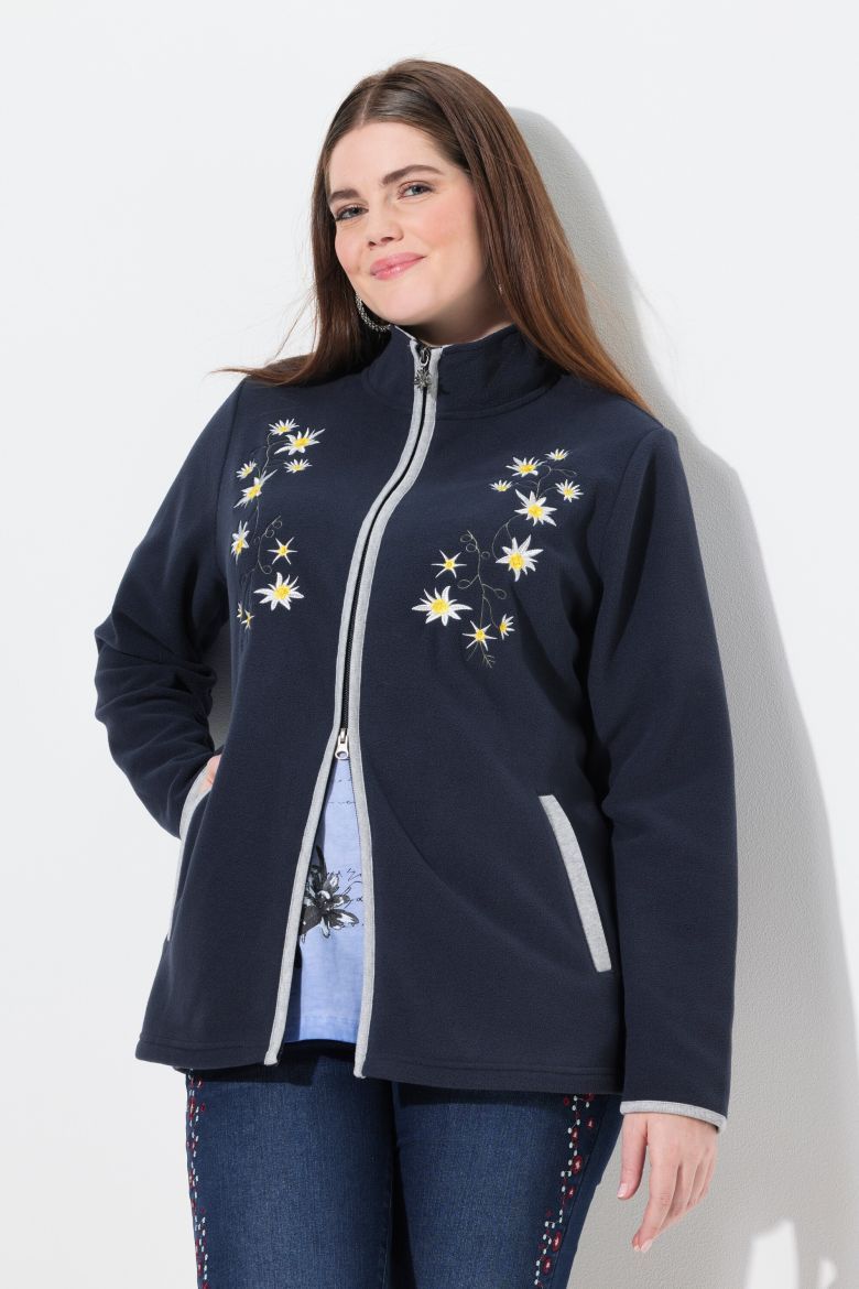 Plus size veliki brojevi Majica dugih rukava od flisa s patentnim zatvaračem za punije