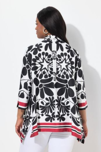 Plus size veliki brojevi Bluza 3/4 rukava cvjetnog uzorka za punije