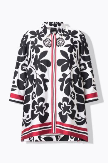 Plus size veliki brojevi Bluza 3/4 rukava cvjetnog uzorka za punije