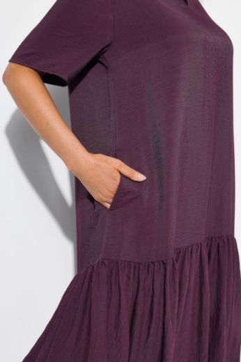 Plus size veliki brojevi Haljina midi kratkih rukava za punije