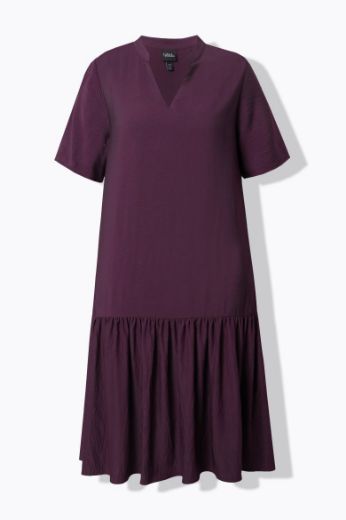 Plus size veliki brojevi Haljina midi kratkih rukava za punije