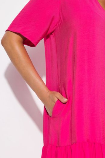 Plus size veliki brojevi Haljina midi kratkih rukava za punije
