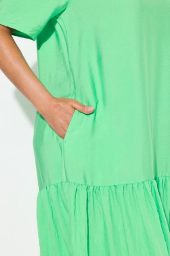 Plus size veliki brojevi Haljina midi kratkih rukava za punije