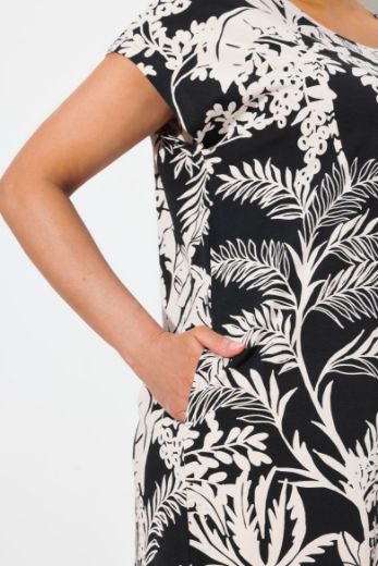 Plus size veliki brojevi Haljina midi kratkih rukava za punije
