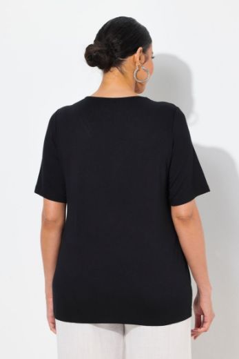 Plus size veliki brojevi Majica kratkih rukava V ovratnika za punije