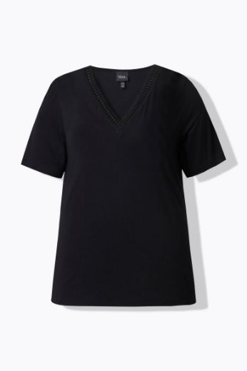 Plus size veliki brojevi Majica kratkih rukava V ovratnika za punije