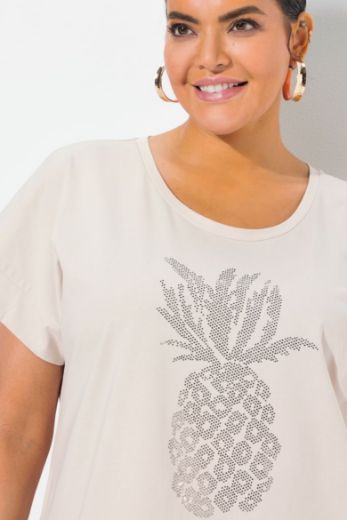 Plus size veliki brojevi Majica kratkih rukava okruglog ovratnika za punije