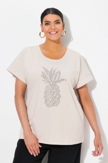 Plus size veliki brojevi Majica kratkih rukava okruglog ovratnika za punije