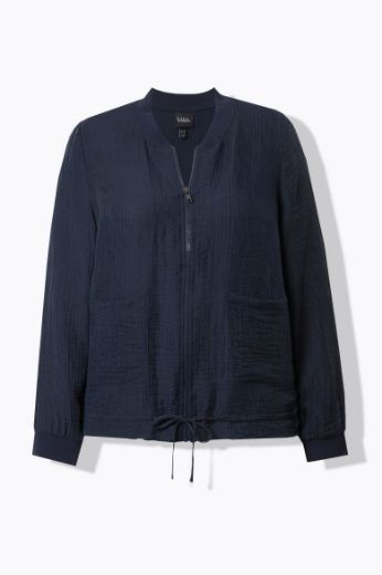 Plus size veliki brojevi Bluza dugih rukava s patentnim zatvaračem za punije